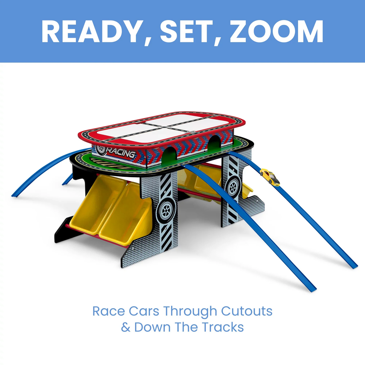 Track Toy Delta and Children Play Table Race Kids for Activity