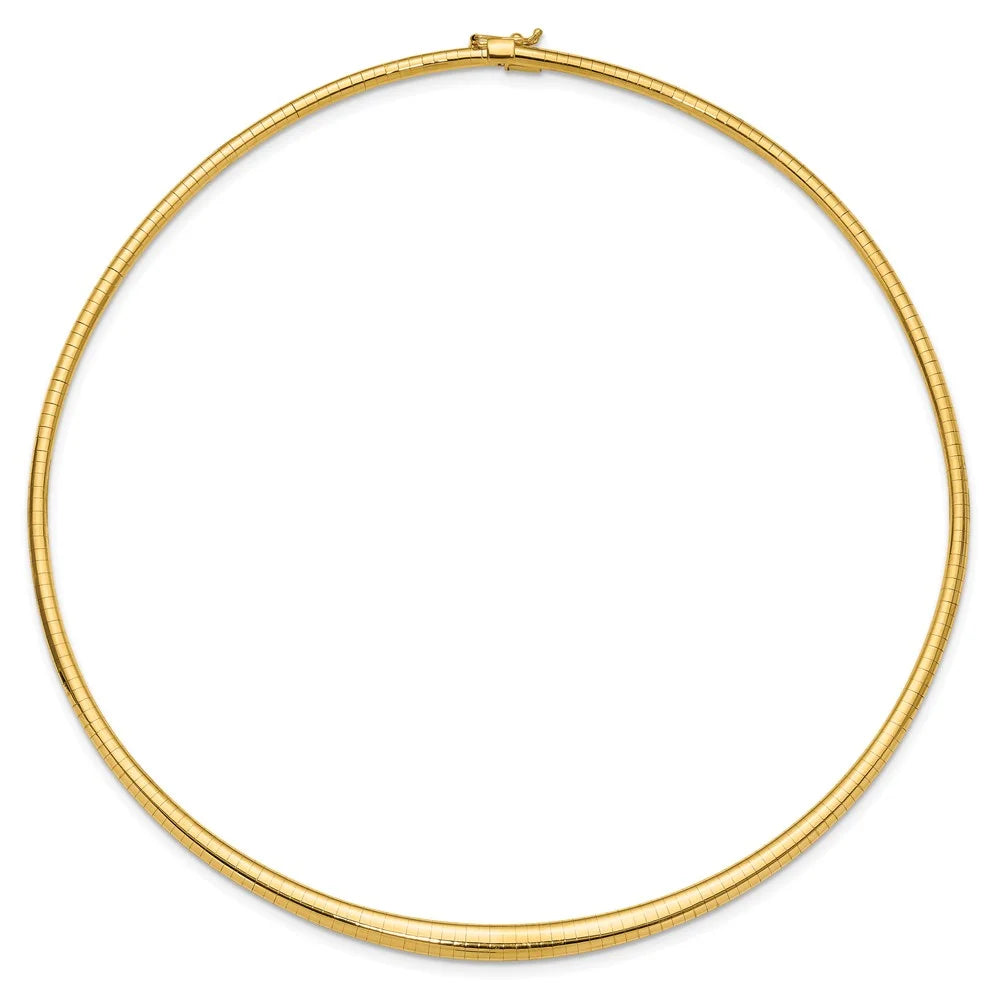 QODG6-16 Graduated 3/6mm Necklace Polished 14k Omega