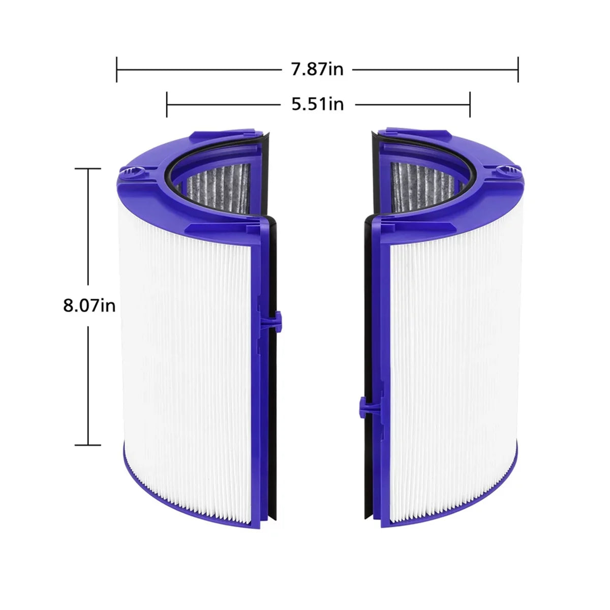 TP04 Pure 2-in-1 Purifier for Activated 360° Air Cool HEPA Replacement DP04, Carbon Filter and Filter Fan True Purifying HP04