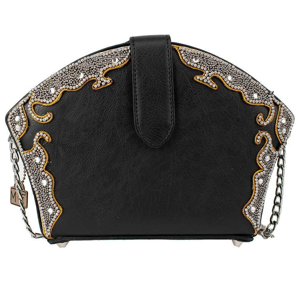 Crown Princess Handbag Jewelry Flower Crossbody Frances Black NEW Mary