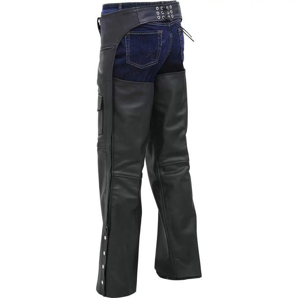Motorcycle Solid Leather Hides Mountain Buffalo Rocky Chaps Genuine