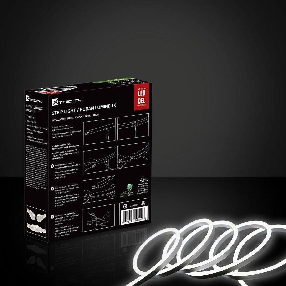 Flexible feet/6w-3'/120v/White Outdoor Indoor 5000k Strip 9 Xtricity Led and