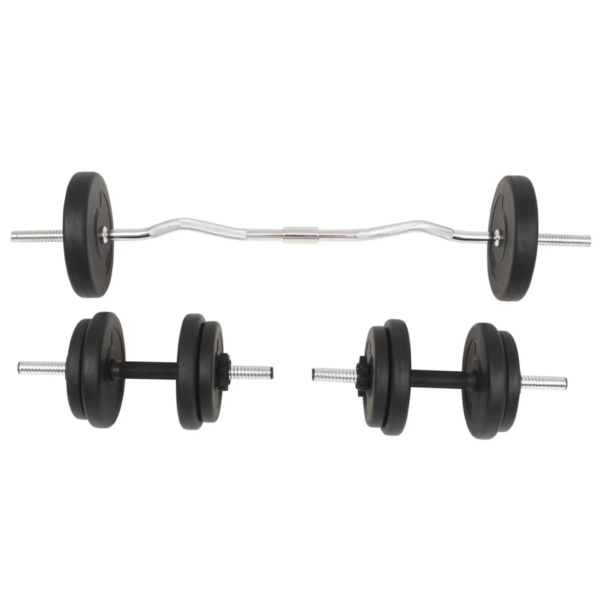 Gym Bars Training, 66.1 Strength Plates Weight lb for Set Weightlifting, Barbell Fitness, and with Dumbbell Home Bodybuilding, moobody