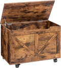 Storage Brown Sturdy Bench, Safety Storage U-Shaped Hinge, Bench Shoe Supports Assembly, Storage on lb, Trunk Rustic Wheels, Bench, Opening, Wooden Movable, FG74CW01 WAGEE Chest, Entryway 220 Easy