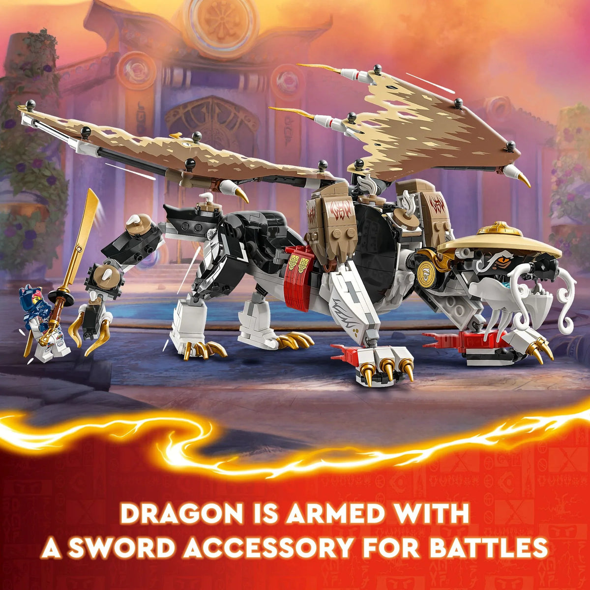 for and Independent and Egalt Figure, Play, Gift the LEGO Dragon Idea 5 Group Hero 71809 Battle for Toy NINJAGO Minifigures Up, Master Action Boys Ages Dragon 8 Toy or Set Girls with Ninja