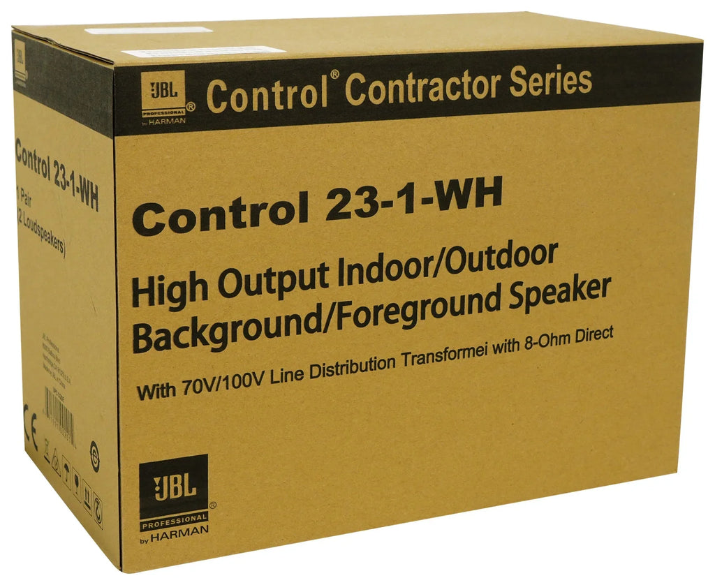 Wall Indoor/Outdoor Commercial 3" + JBL Control Amp White Speakers 23-1 70v (8)