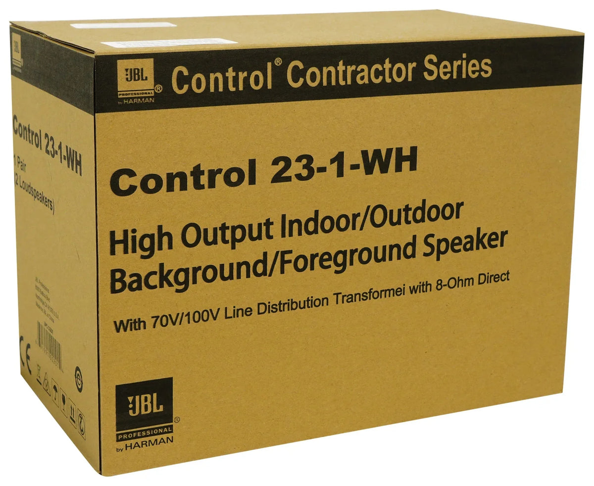 Wall Indoor/Outdoor Commercial 3" + JBL Control Amp White Speakers 23-1 70v (8)
