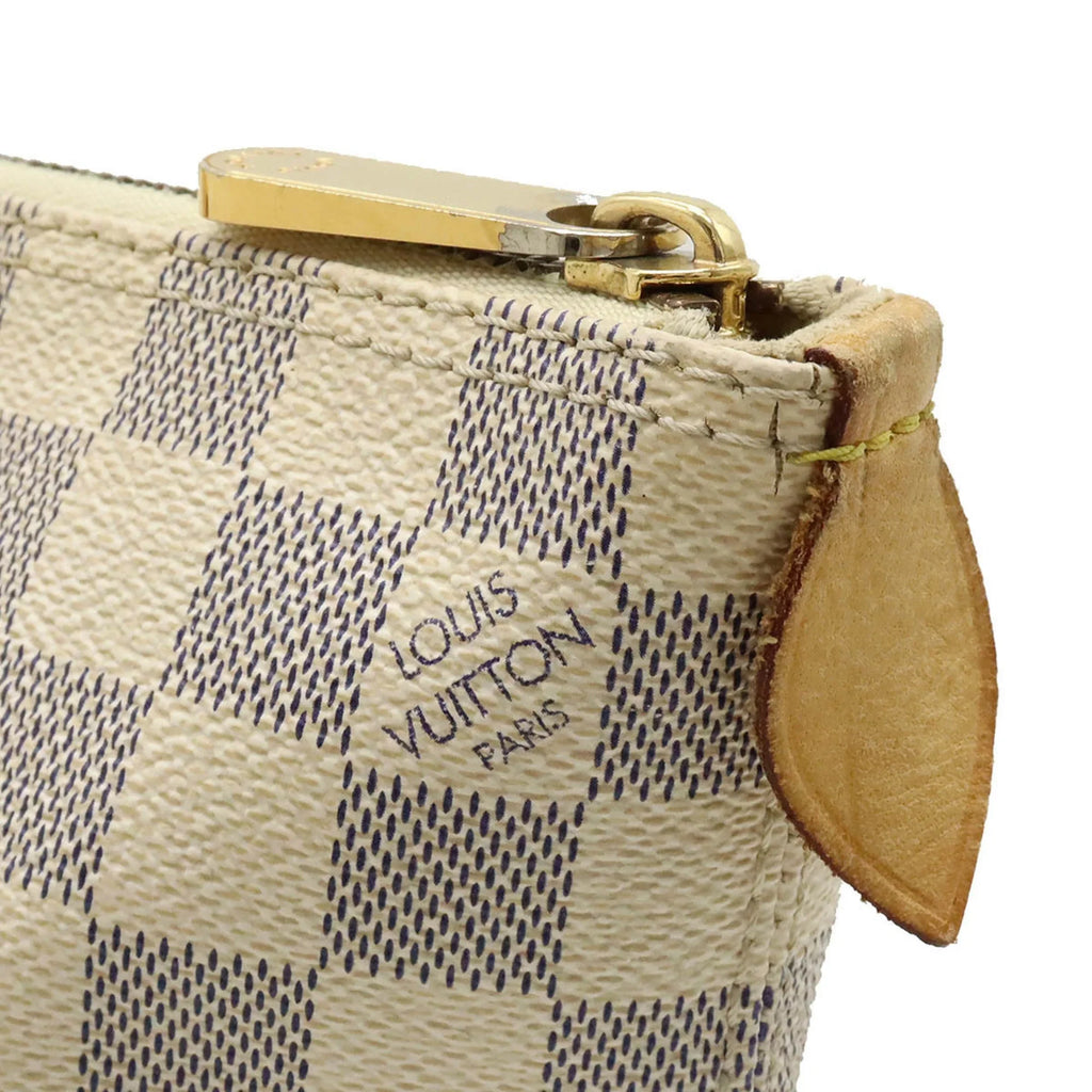 Authenticated Saleya PM Tote Handbag Bag VUITTON N51186 Vuitton Azur Louis LOUIS Shoulder Damier Used