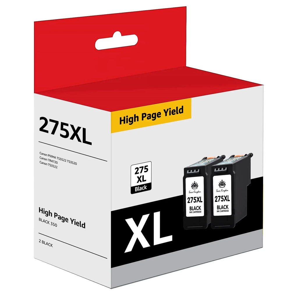 Cartridge TS3522 TS3500 Ink 275XL Black TR4700 Pack) Canon TR4720 (2 Canon TS3520 PIXMA XL Printers with for Compatible 275 PG-275XL PG275