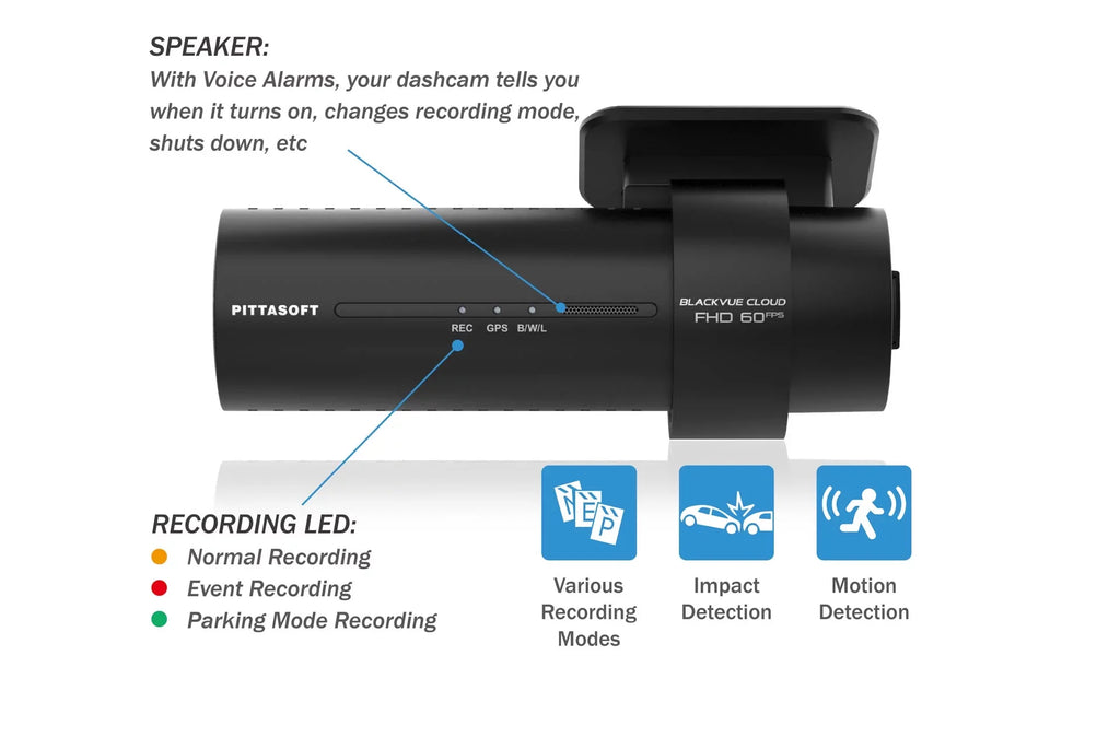 Cloud-Ready | BlackVue With Front Waterproof 128GB Dash & Cam GPS DR770X-2CH-TRUCK 1080p Exterior WiFi 60FPS Card +