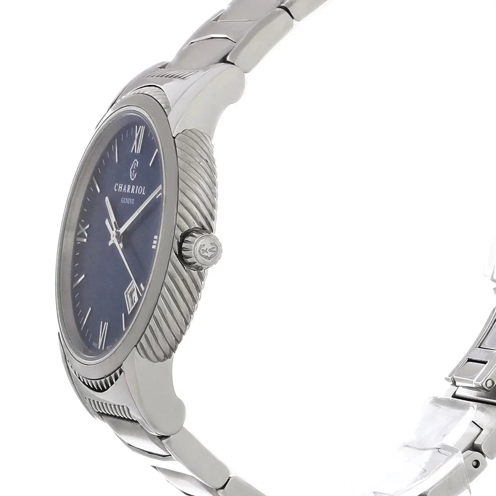 Quartz Charriol Philippe Pre-Owned Mens Parisii Stainless P40S2.930.002 Watch