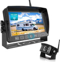 RV/Trailer/Truck Waterproof 7" Touch Split Cameras, HD Cam 4 for Screen Dual/Quad Monitor Backup Parking Recording w/ IP69 Button, Supports 7-inch Fookoo 1080P Wireless Lines View (DW701) Rear Camera,