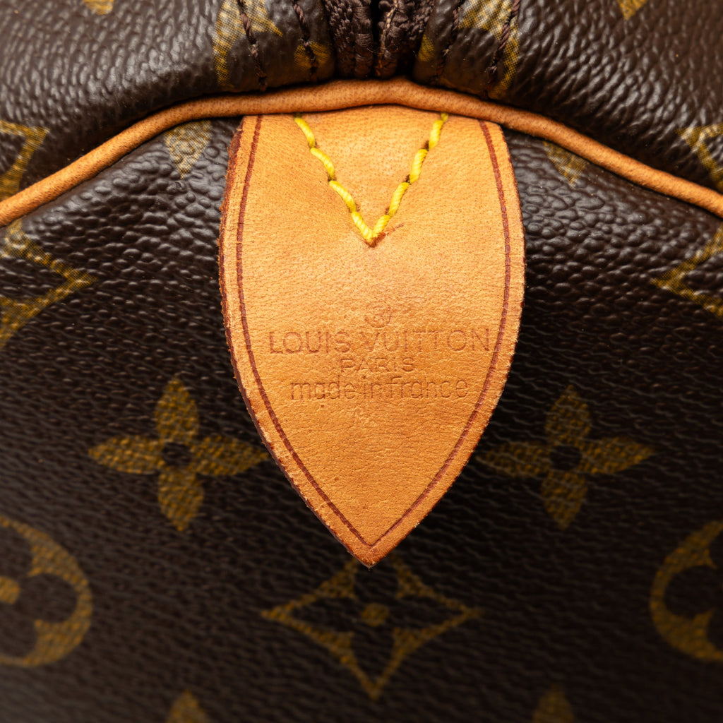 55 Authenticated Vuitton Louis Unisex WeekenderBag Monogram Keepall Brown Pre-Owned Travel Bag (Good) Canvas