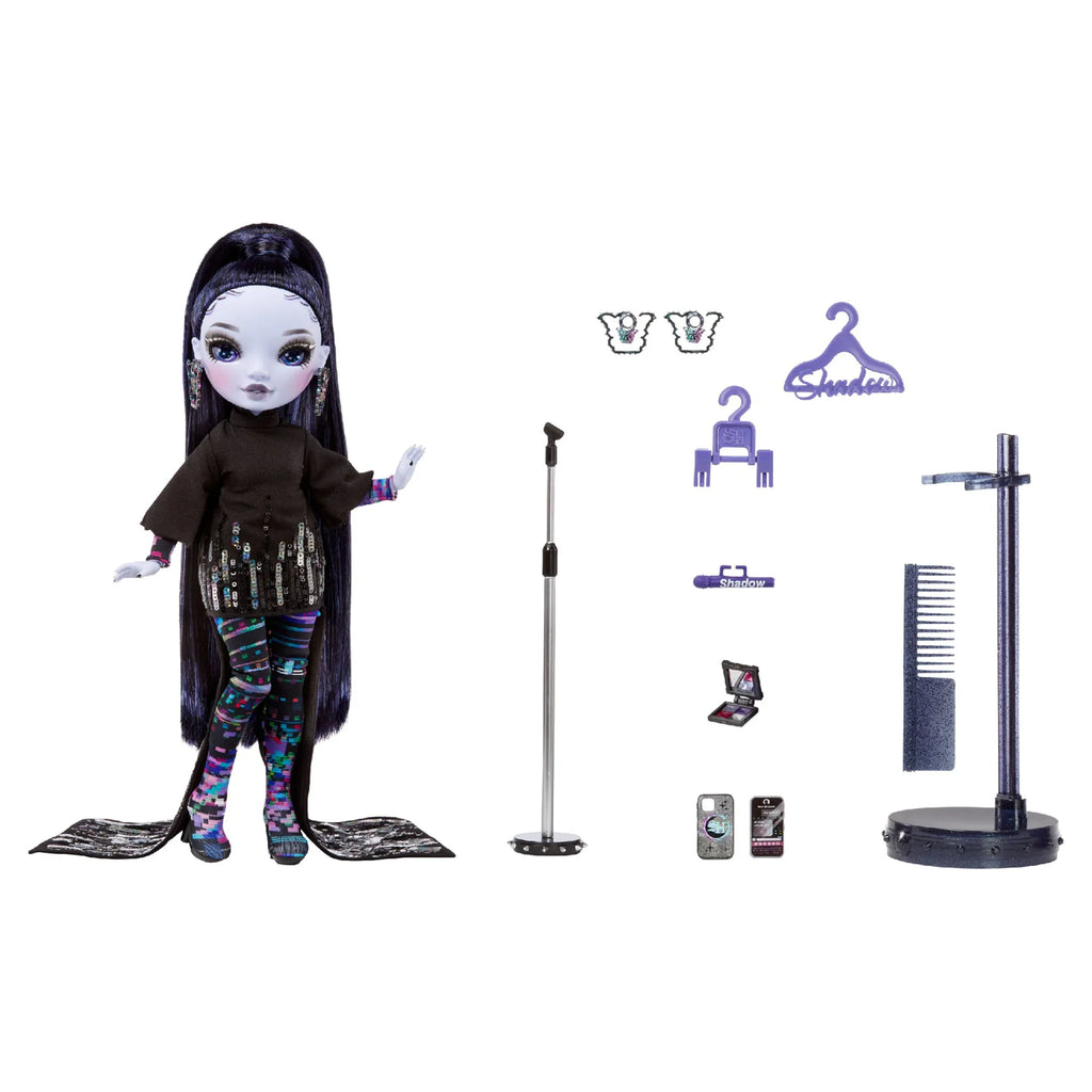 for Fashion Reina Colorful Glitch Fashionable Years Kids Crowne Gift High & 10+ Accessories. Doll. High & Collectors 4-12 Rainbow Play Outfit Shadow - Purple Great Old