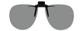 Flip-up Wide 52mm - (134mm Polarized Lenses Plastic Sunglasses 58mm Wide) Clip-on X Polarized - Grey Aviator High -