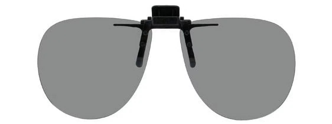 Flip-up Wide 52mm - (134mm Polarized Lenses Plastic Sunglasses 58mm Wide) Clip-on X Polarized - Grey Aviator High -