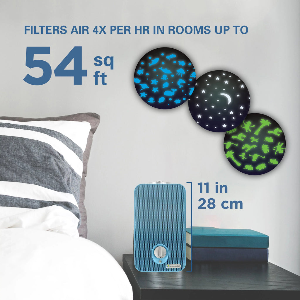 Air Filter, UV-C, Projector, Night HEPA AC4150BLCA Light Purifier with GermGuardian 54 ft., Sq.