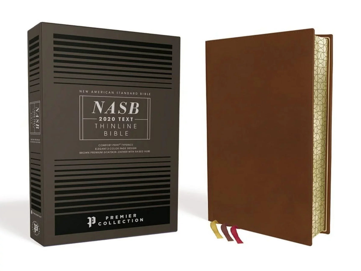 Gauffered Nasb, Goatskin Premium Comfort Premier Text, (Other) Bible, Leather, Print Black 2020 Thinline Edges, Collection, Brown, Letter,