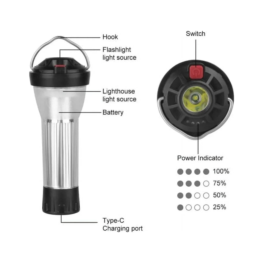 Magnetic 5 Camping Lamp Lantern Zero To Emergency 3000Mah Goal Lantern Led Blackdog Lighting With Flashlights Base Similar Modes