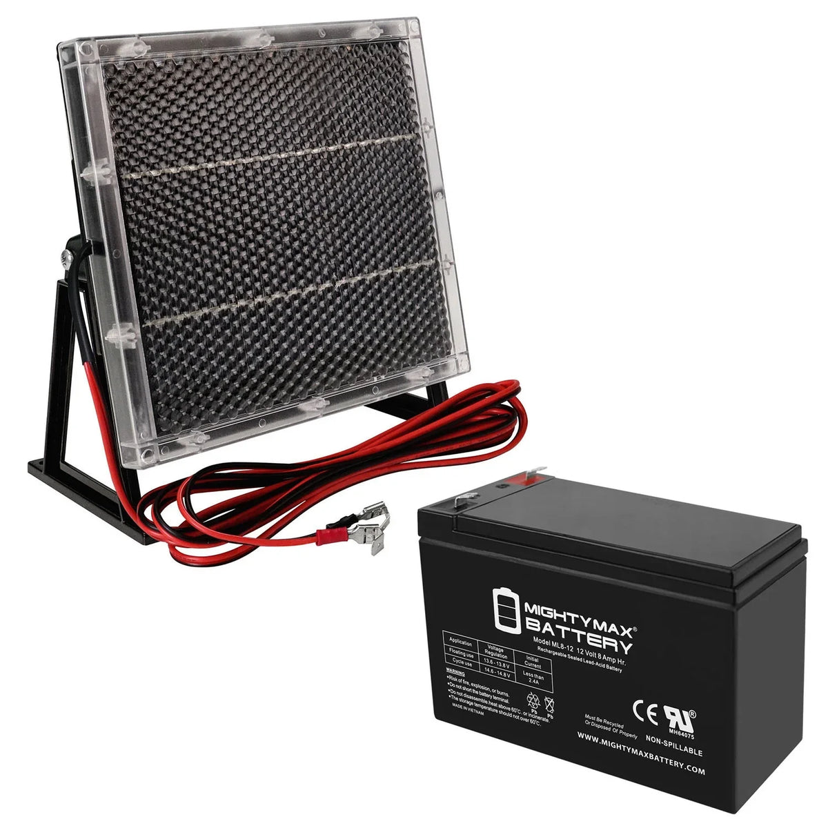Mobility TravelMate 8AH Battery 12V for 12V Solar Panel +