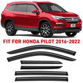 Rain Visors, Vent Extra - Voron Pieces Window 6 Guards for 2016-2022, Durable Pilot 100488 Window Honda Deflectors, Tape-on Glass