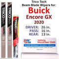Buick Wipers Encore 2020 Wiper w/Rear (Set GX Beam of Blade 3)