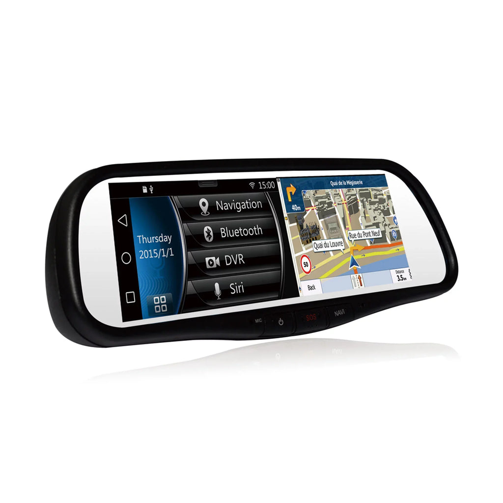 Inch with Bluetooth 7.8 RVM740SM and DVR Cam In Mirror Dash Built Smart Audiovox