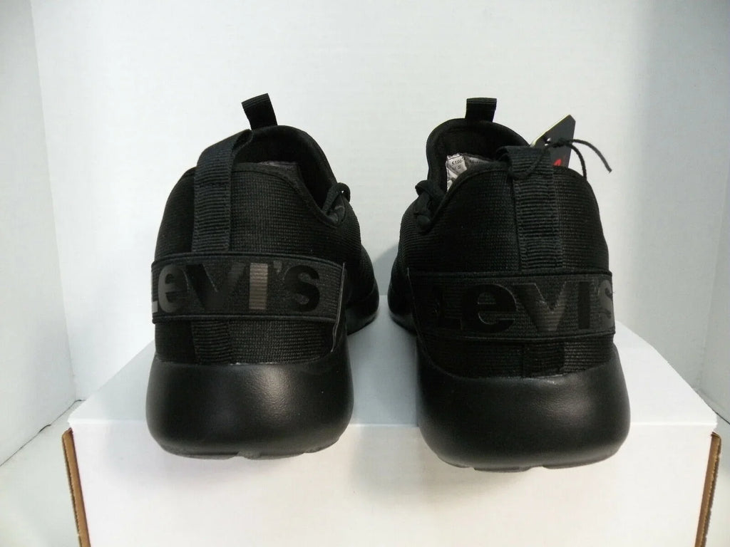 ATHLETIC SHOES TRAINERS LOW SPORTS NEW COMFORT LEVIS SIZE BLACK SNEAKERS 12 MEN