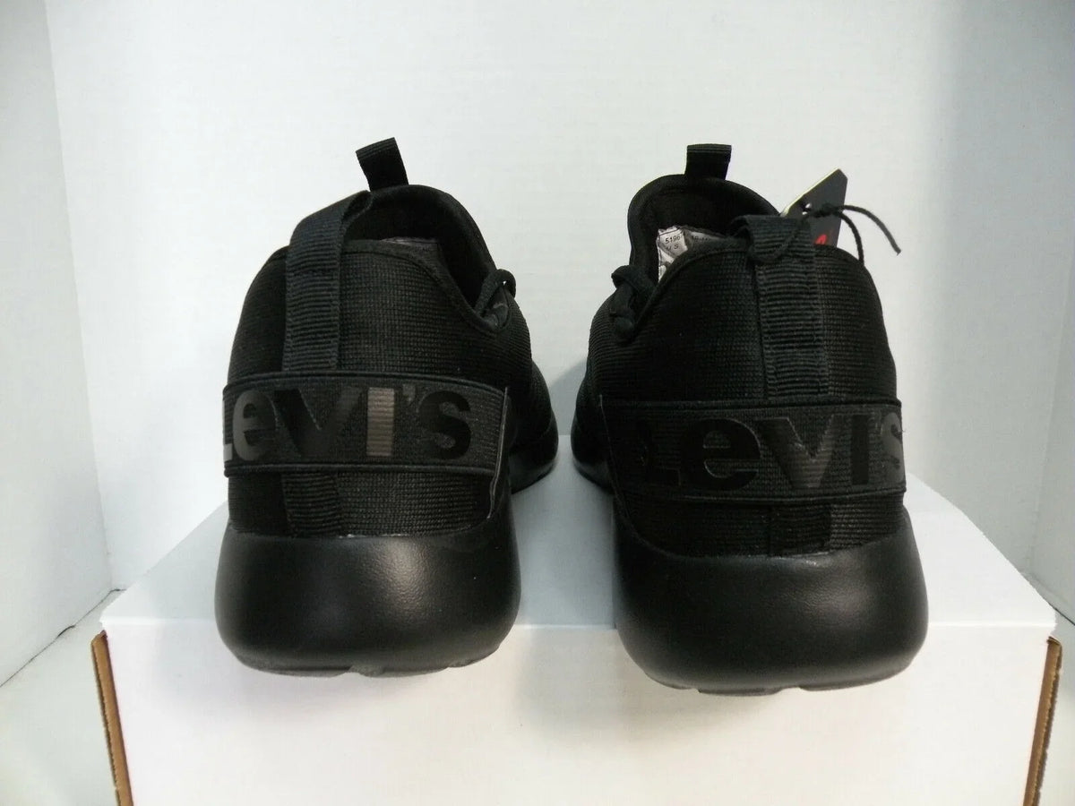 ATHLETIC SHOES TRAINERS LOW SPORTS NEW COMFORT LEVIS SIZE BLACK SNEAKERS 12 MEN