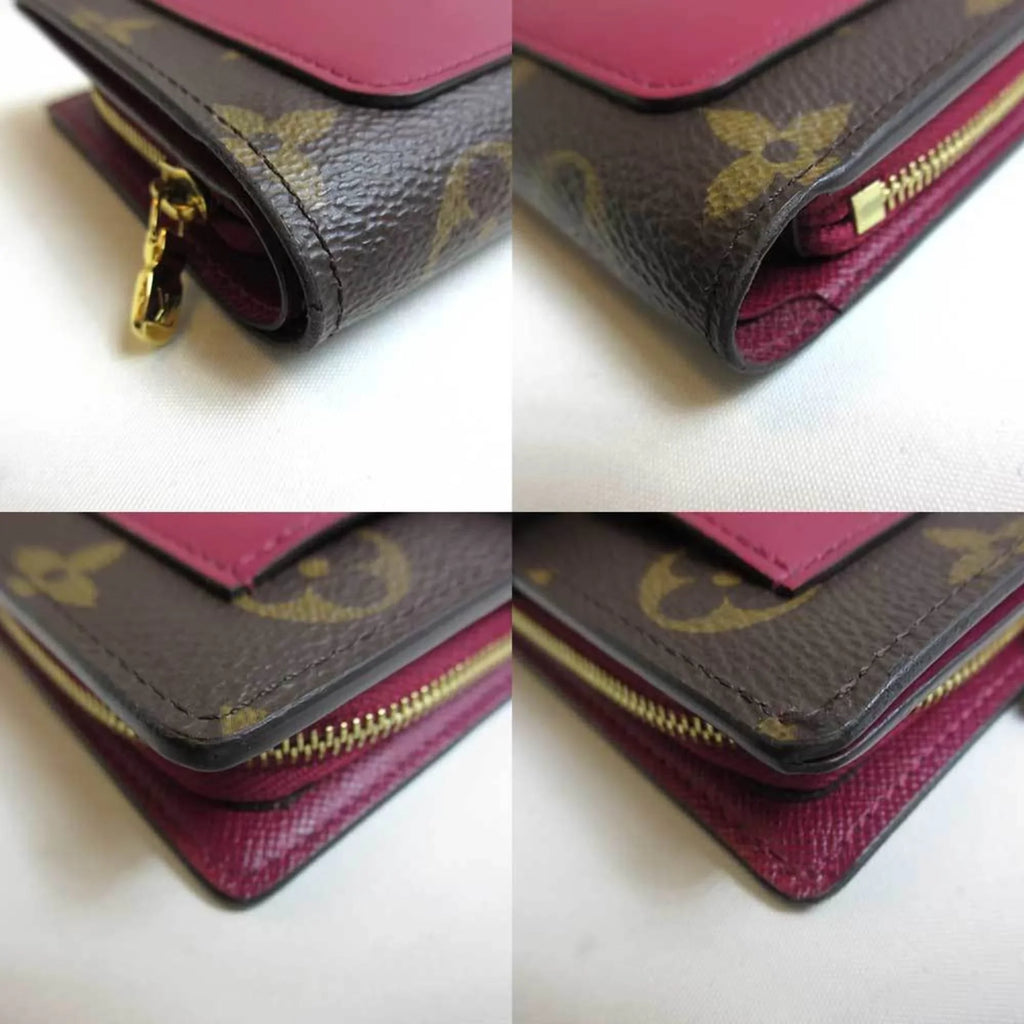 Pre-Owned LOUISVUITTON Juliet Vuitton Bifold M69433 Fuchsia (Good) Monogram Louis Wallet Portefeuille
