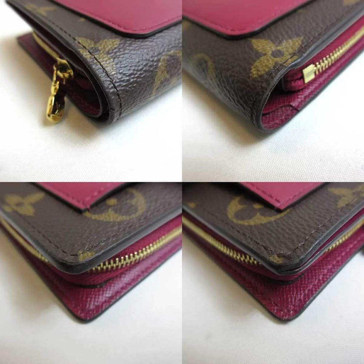 Pre-Owned LOUISVUITTON Juliet Vuitton Bifold M69433 Fuchsia (Good) Monogram Louis Wallet Portefeuille