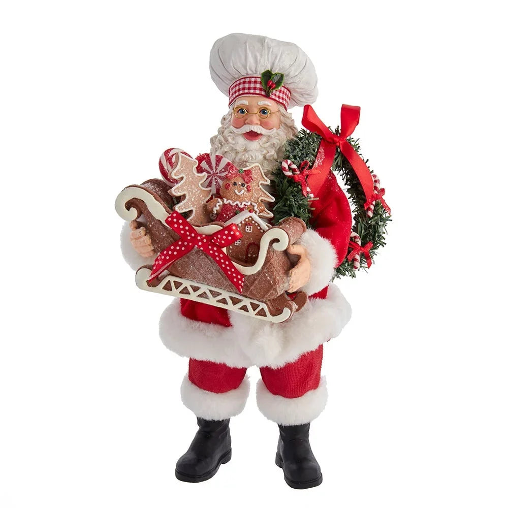 with Fabriché Sleigh 10.5-Inch Kurt Chef Gingerbread Adler Santa