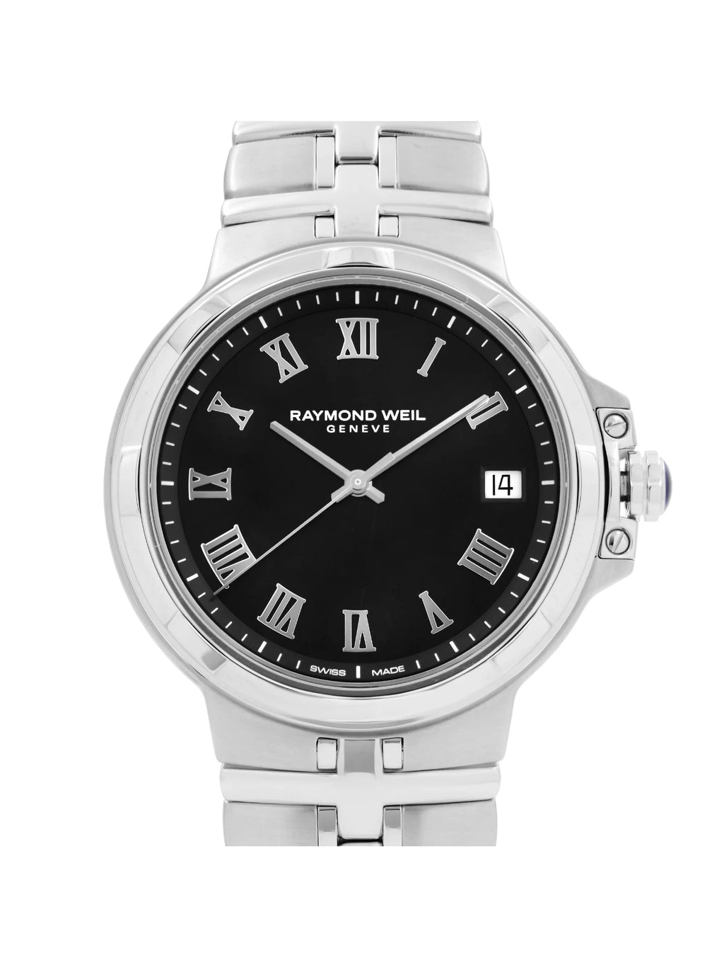 Dial Raymond Stainless Parsifal Watch 5580-ST-00208 Weil Black Quartz Mens Steel