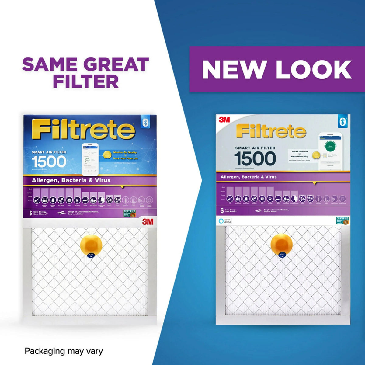 Air 12, Smart Bacteria Filter MERV MPR 1500 Allergen, Filtrete 14x20x1 Filter, 1 Virus,