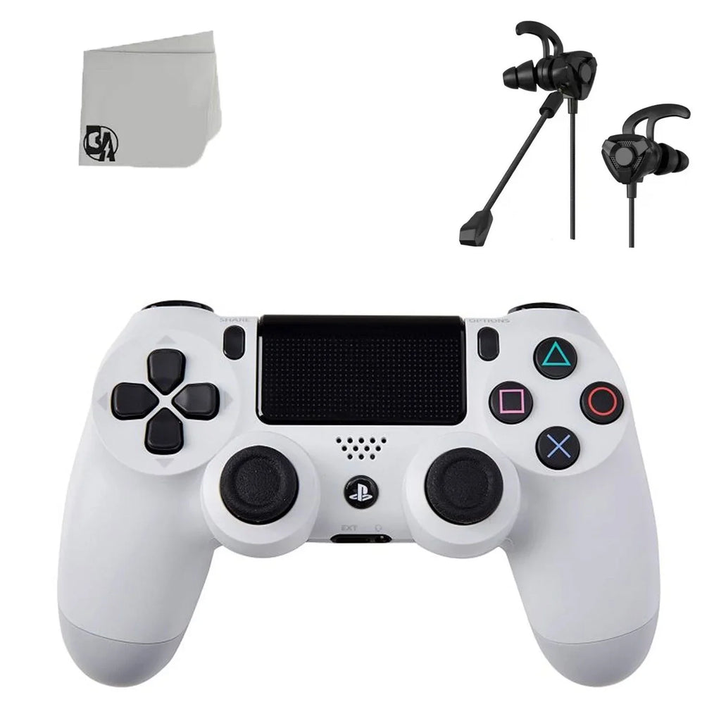 PS4 Earbuds AXTION DualShock - BOLT - With Controller Like New Bundle Included Wireless White