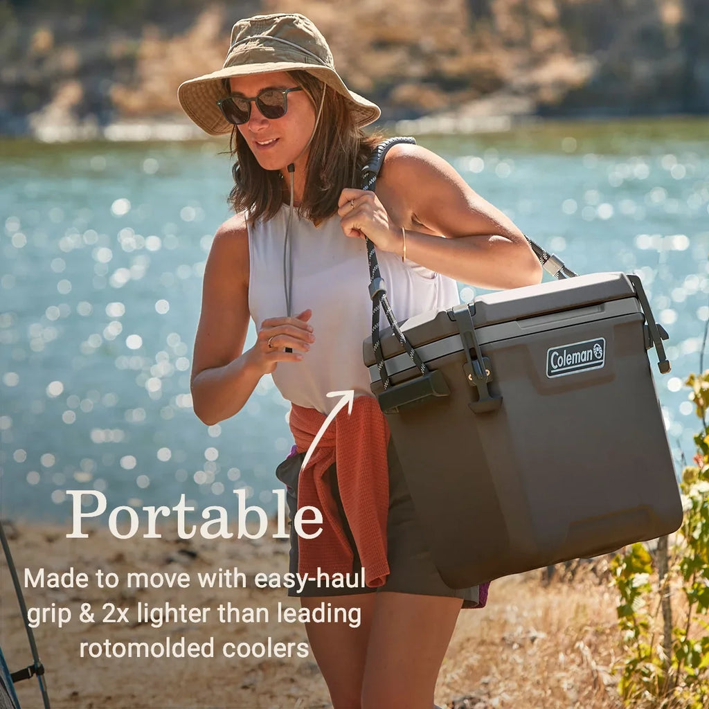 Ice Series Brown, Chest High Cooler, x 19.5" Convoy x'13.25" Performance 17.75"' Hard 28qt Coleman