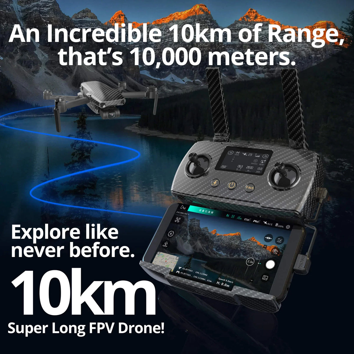 249 Drone, The Me, Stable Grams, Range, Gimbal, Voyager HD Time 3-Axis Flight Baller AI-Powered Combo! Ultra Zino Bigly Big Brothers 4K 10km Camera, Follow 30fps 135mins Ultra