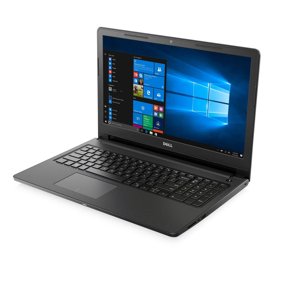SSD, DDR4, i3, Dell (Intel 620) Win 8GB 128GB 10, Computer HD Laptop i3567-3465BLK 15.6 Intel graphics