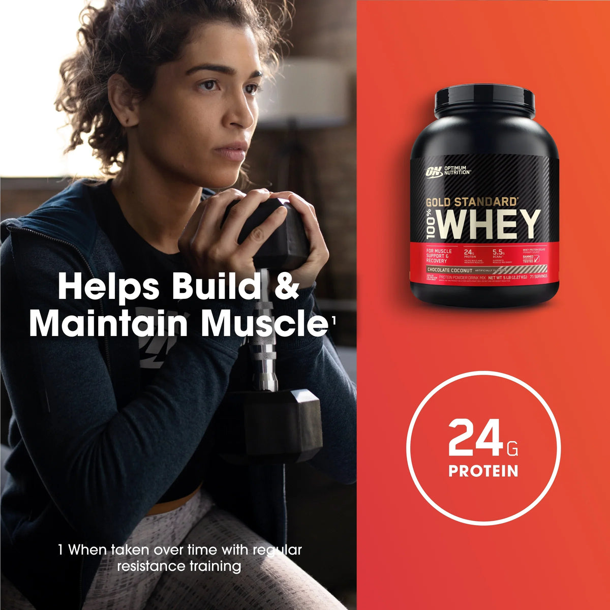 lb, Protein Chocolate Standard Coconut, Whey Powder, Nutrition, Gold Servings 100% 5 Optimum 71
