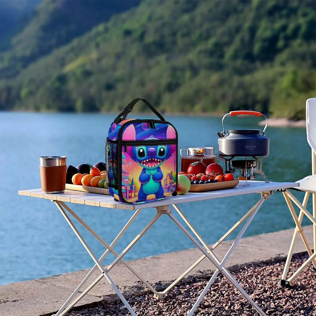 Kids Handbag Bento Thermal Boys Portable Girls Art Lilo School Lunch Bag Insulated Cooler Stitch Adult Office Tote Bag For