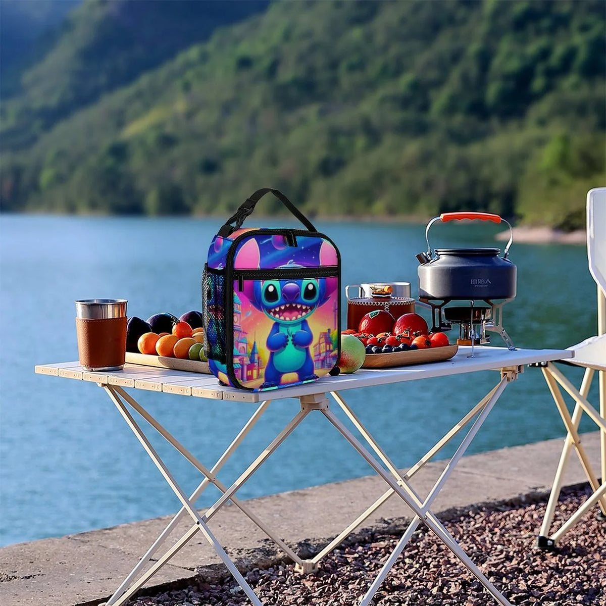 Kids Handbag Bento Thermal Boys Portable Girls Art Lilo School Lunch Bag Insulated Cooler Stitch Adult Office Tote Bag For