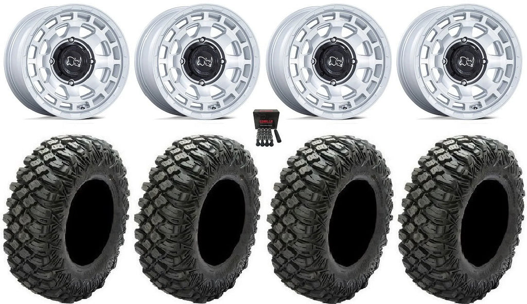 Black Force Crawler KingQuad Yamaha Wheels Tires Brute 30" Suzuki Chamber Rhino Rincon 14" XR Honda Kawasaki Rhino Si