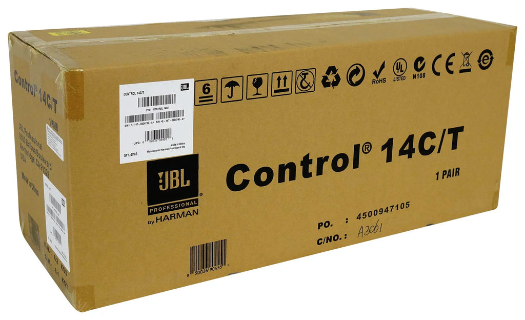 4" Amp For CONTROL In-Ceiling JBL Restaurant/Bar/Cafe Speakers+Receiver 6) 14C/T