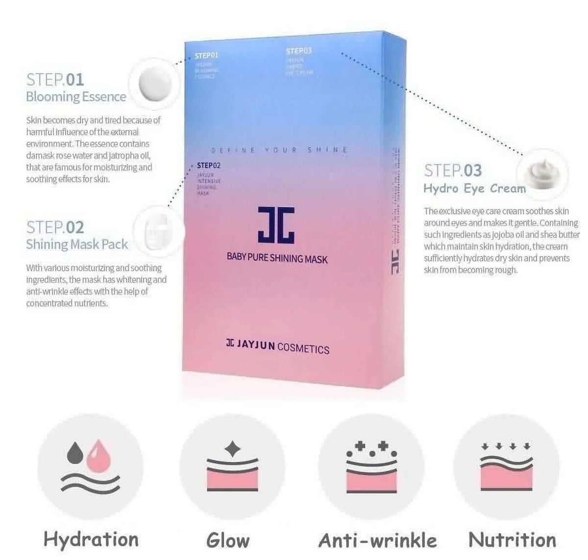 X 0.84oz Jayjun Shining Mask 10 Sheet Intensive 25ml