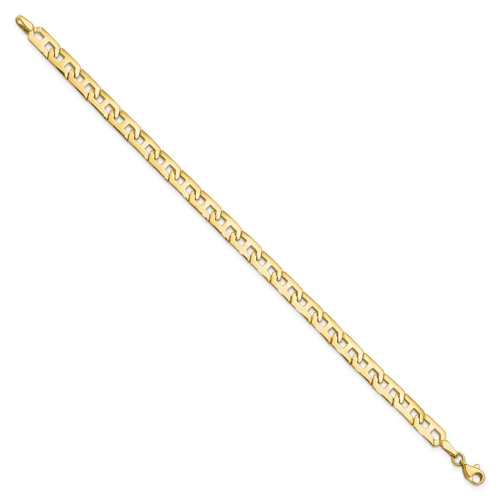 Yellow 14K 7.5inch Link Bracelet Fine Gold Polished Women for Jewelry Fancy Auriga
