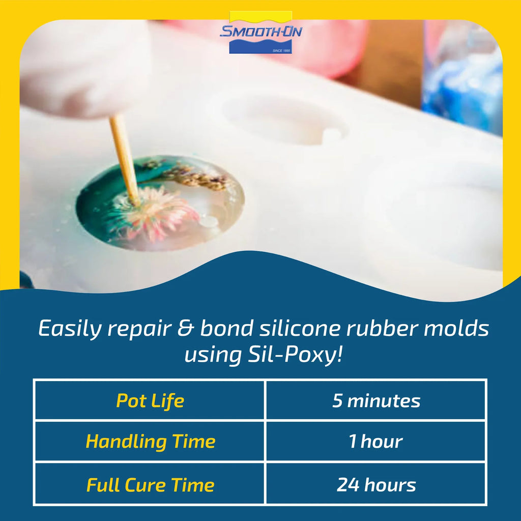 '- 3 - Rubber Tube Silicone SIL-Poxy Ounce Adhesive