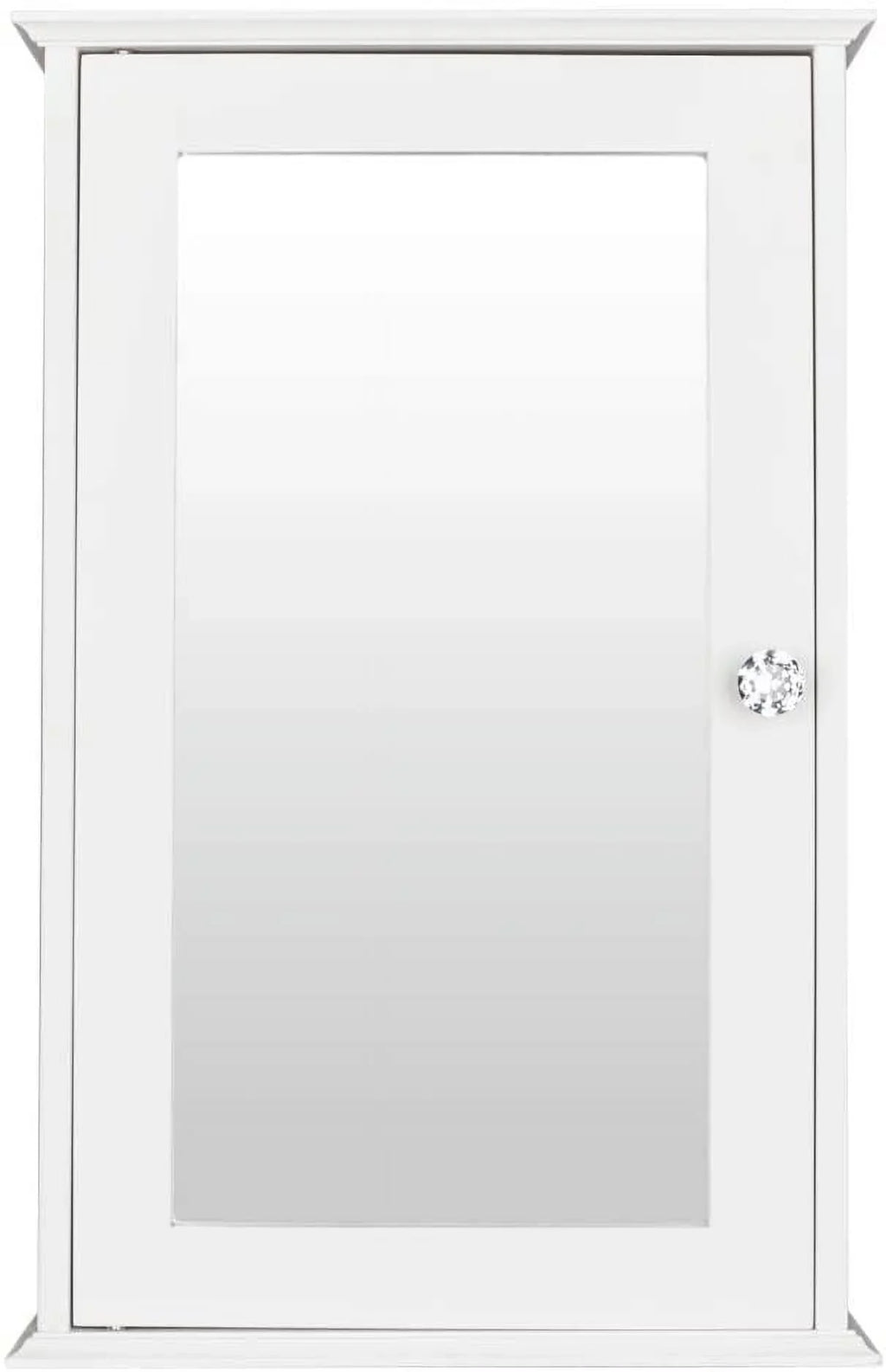 Cabinet with White BSL Medicine Shelves Organizer Bathroom Cabinet 2 Wall Storage Adjustable Mirrored Door and Mount Single