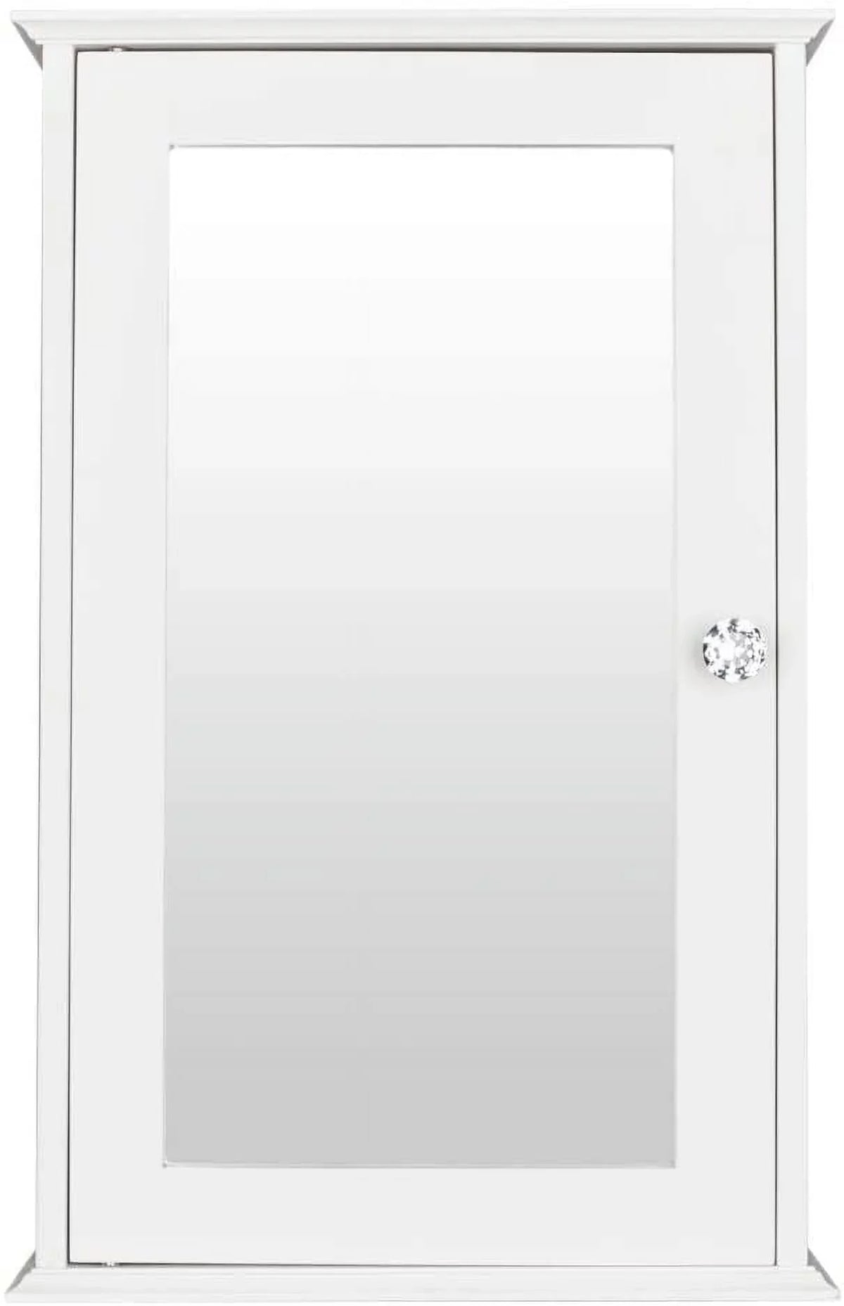 Cabinet with White BSL Medicine Shelves Organizer Bathroom Cabinet 2 Wall Storage Adjustable Mirrored Door and Mount Single