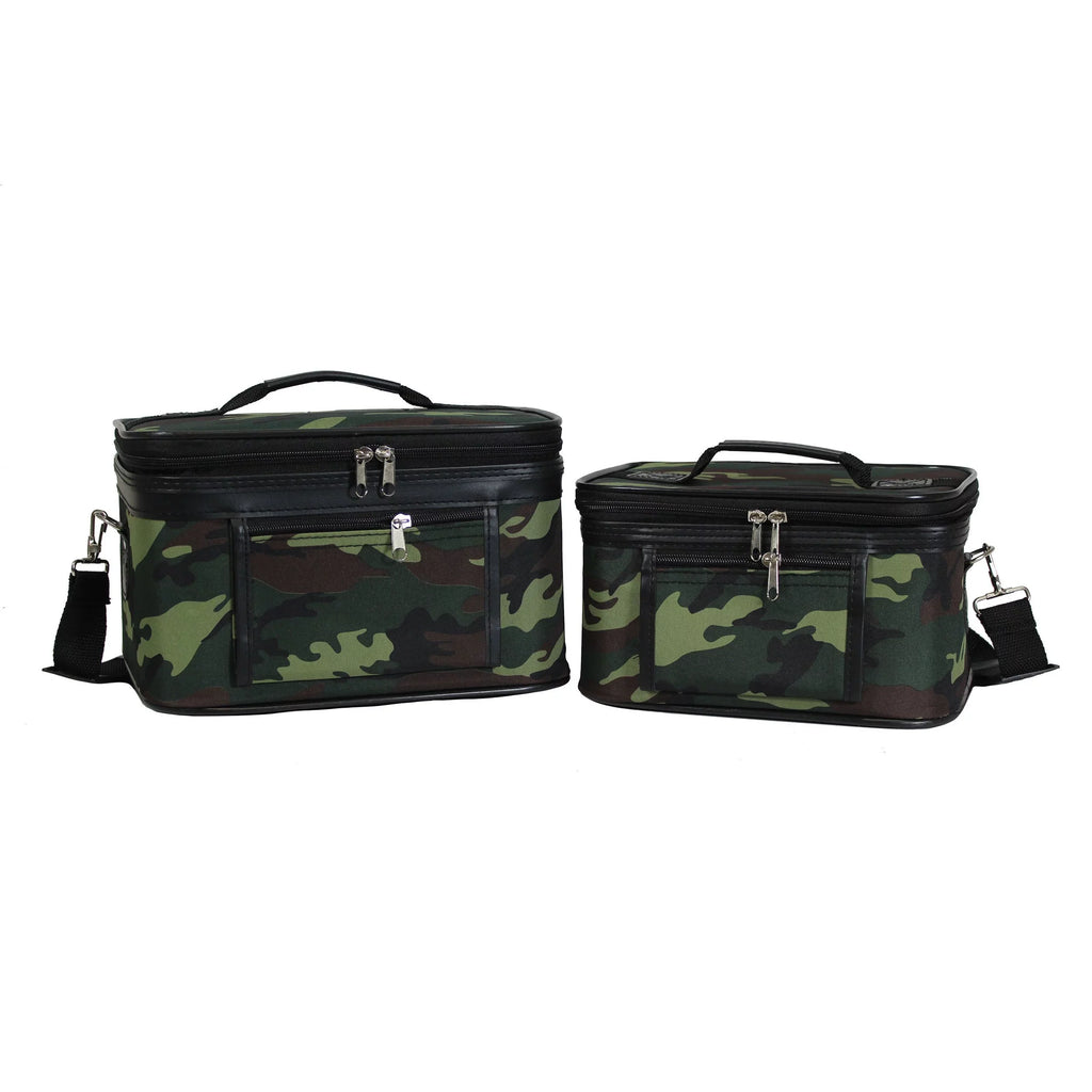 Traveler Set Camouflage Case World 2-Piece Cosmetic Train