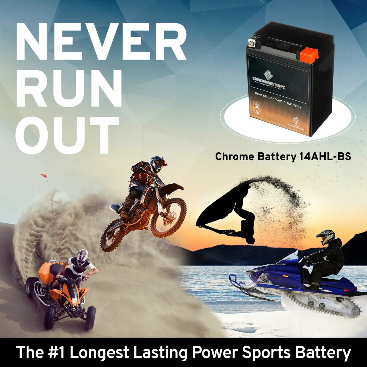 Battery CCA) Volt,12 12 Ex500-a for (14AHL-BS 210 Kawasaki Ah, Chrome Motorcycle 1993 YTX14AHL-BS Battery 500cc